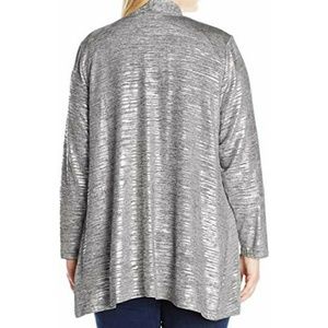 NWT Calvin Klein Drape Cardigan -Silver